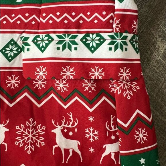 Suitmeister Slim-Fit Nordic Christmas Red Blazer- Size Large - Picture 6 of 10